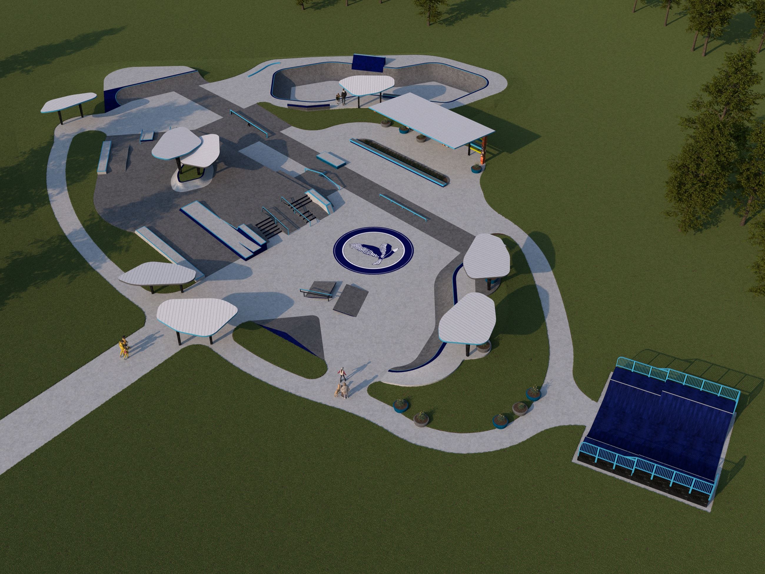Eagle Skate Park Initial Design Concept, view 1